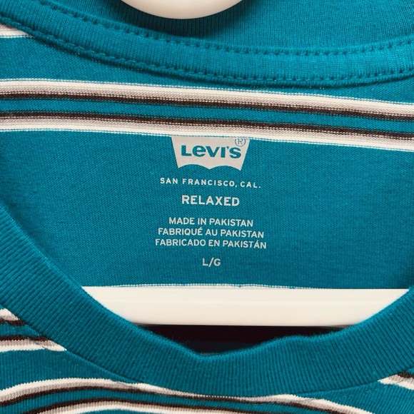 COPY - Levi’s Relaxed Men’s Pocket T-Shirt Grated Blue Size L New - Picture 3 of 7